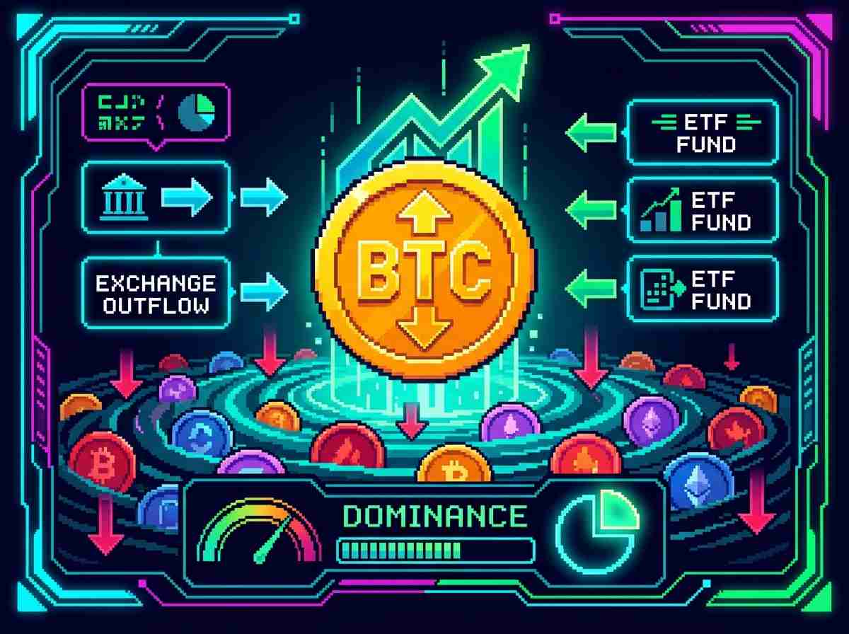 Bitcoin dominance surge visualization