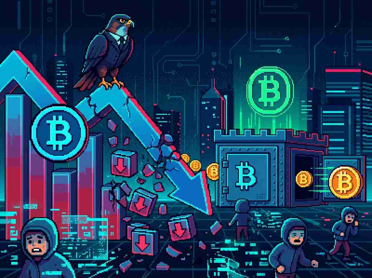 Market update header - Fed Chair transition and crypto risk-off