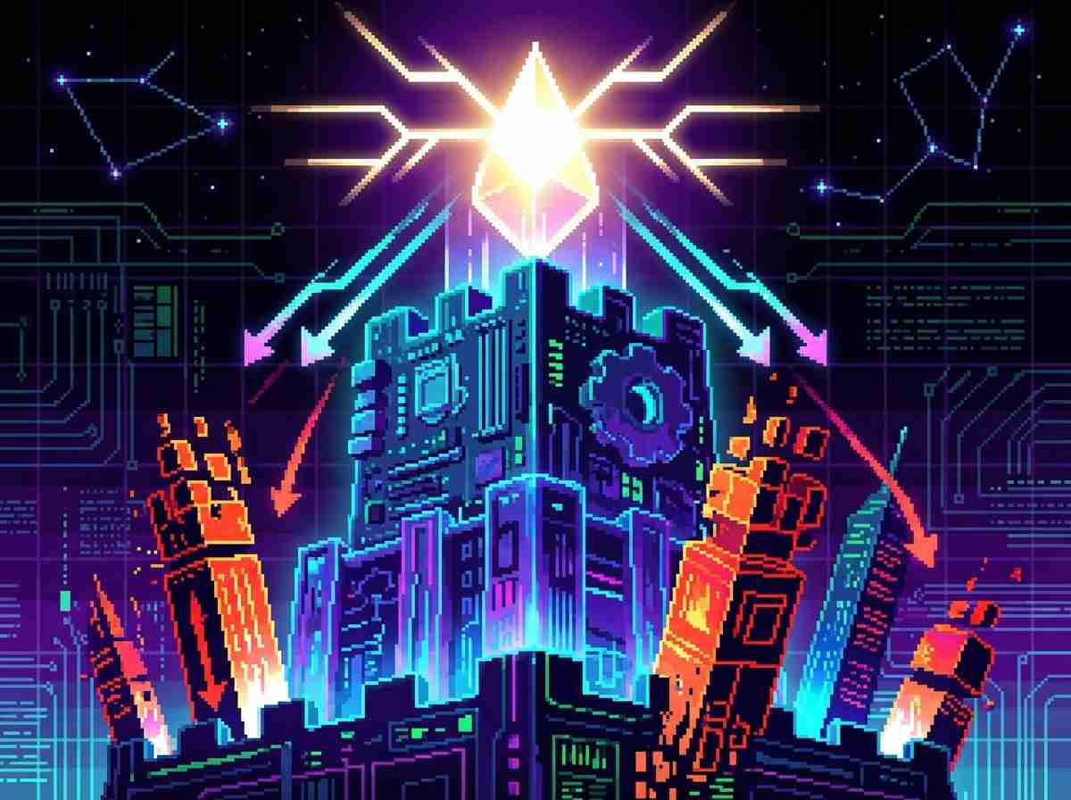 Ethereum L2 narrative shift with blockchain visualization