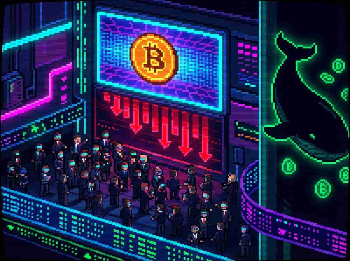 Bitcoin ETF stress test visualization with market charts and flow data